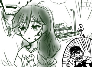 Rating: Safe Score: 0 Tags: 1boy 1girl auto_tagged blush image long_hair messy_hair monochrome solo suiseiseki User: admin