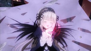 Rating: Safe Score: 0 Tags: 1girl :d bangs black_dress black_ribbon black_wings blush building closed_eyes dress frills hairband image lolita_hairband long_hair long_sleeves open_mouth outdoors ribbon silver_hair smile solo suigintou very_long_hair wings User: admin