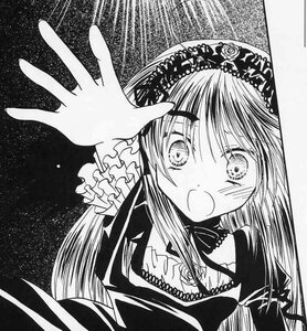 Rating: Safe Score: 0 Tags: 1girl dress eyepatch greyscale image long_hair long_sleeves monochrome open_mouth solo star_(sky) starry_sky suigintou traditional_media upper_body User: admin