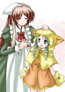 Rating: Safe Score: 0 Tags: 2girls :d animal_ears blonde_hair blush brooch brown_hair closed_eyes dress drill_hair green_eyes image kanaria long_hair long_sleeves multiple_girls open_mouth pair smile suiseiseki User: admin