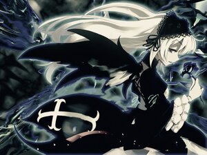 Rating: Safe Score: 0 Tags: 1girl black_dress black_ribbon black_wings dress feathers flower frilled_sleeves frills hairband image lolita_hairband long_hair long_sleeves profile ribbon rose silver_hair solo suigintou very_long_hair water wings User: admin