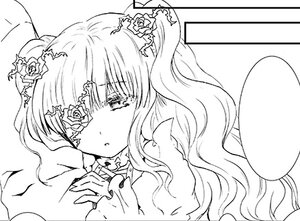 Rating: Safe Score: 0 Tags: 1girl blush flower greyscale hair_ornament image kirakishou long_hair monochrome rose solo tears wavy_hair User: admin