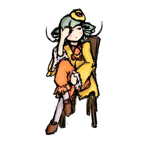 Rating: Safe Score: 0 Tags: 1girl black_eyes dress frills full_body image kanaria long_sleeves orange_dress sitting solo yellow_dress User: admin