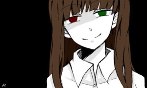 Rating: Safe Score: 0 Tags: 1girl bangs black_background blunt_bangs brown_hair closed_mouth collared_shirt eyebrows_visible_through_hair green_eyes image long_hair looking_at_viewer shirt simple_background smile solo suiseiseki white_shirt wing_collar User: admin