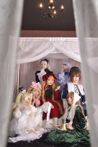 Rating: Safe Score: 0 Tags: black_hair blonde_hair blurry closed_eyes curtains depth_of_field dress hat long_hair long_sleeves multiple_boys multiple_cosplay multiple_girls short_hair tagme User: admin