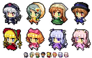 Rating: Safe Score: 0 Tags: 6+girls barasuishou blonde_hair blue_eyes bonnet bow chopper_(mizuki_mitsuru) commentary_request dress drill_hair eyepatch flower frills green_eyes green_hair hat hina_ichigo image kanaria kirakishou lolita_fashion long_hair multiple multiple_girls patchcon pink_bow pink_hair pixel_art purple_hair rose rozen_maiden shinku silver_hair souseiseki suigintou suiseiseki tagme transparent_background twintails two_side_up very_long_hair wings yellow_eyes User: admin
