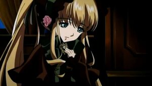Rating: Safe Score: 0 Tags: 1girl bangs blonde_hair blue_eyes bonnet flower image long_hair long_sleeves looking_at_viewer rose shinku sidelocks solo twintails upper_body User: admin