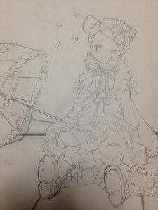 Rating: Safe Score: 0 Tags: 1girl bow bug butterfly dress drill_hair hair_ornament image insect kanaria magical_girl monochrome photo sitting solo tomoe_mami traditional_media twin_drills twintails User: admin