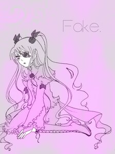 Rating: Safe Score: 0 Tags: 1girl barasuishou boots bow dress eyepatch flower frills hair_ornament image knee_boots long_hair purple_theme rose solo User: admin