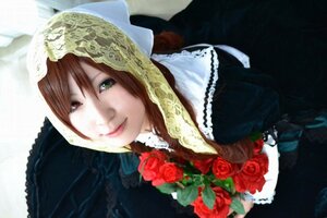 Rating: Safe Score: 0 Tags: 1girl bouquet brown_hair dress flower green_eyes heterochromia lips looking_at_viewer red_flower red_rose rose smile solo souseiseki suiseiseki upper_body User: admin