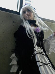 Rating: Safe Score: 0 Tags: 1girl auto_tagged black_dress dress flower frills gothic_lolita long_hair long_sleeves ribbon rose sitting solo suigintou very_long_hair white_hair User: admin