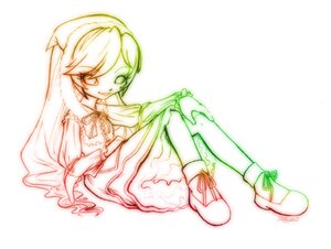 Rating: Safe Score: 0 Tags: 1girl auto_tagged boots dress full_body image long_hair long_sleeves looking_at_viewer monochrome simple_background sitting smile solo suiseiseki white_background User: admin