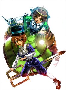 Rating: Safe Score: 0 Tags: 2girls brown_hair dress drill_hair frills hat heterochromia image long_hair long_sleeves multiple_girls open_mouth pair red_eyes rozen_maiden scissors short_hair siblings sisters souseiseki suiseiseki twin_drills twins ultimate_asuka very_long_hair watering_can User: admin