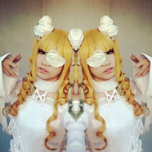 Rating: Safe Score: 0 Tags: 2girls bangs blindfold blonde_hair blue_eyes eyepatch hair_ornament kirakishou lips long_hair mask multiple_girls parted_lips realistic solo twin_braids twins User: admin