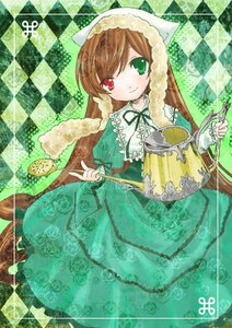 Rating: Safe Score: 0 Tags: 1girl argyle argyle_background argyle_legwear board_game brown_hair checkerboard_cookie checkered checkered_background checkered_floor checkered_kimono chess_piece cookie dress flag green_dress green_eyes head_scarf heterochromia image long_hair perspective plaid_background red_eyes smile solo suiseiseki tile_floor tile_wall tiles User: admin