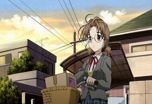 Rating: Safe Score: 0 Tags: 1girl ahoge antenna_hair auto_tagged bag blazer brown_eyes brown_hair building glasses human jacket long_sleeves outdoors plaid plaid_skirt power_lines ribbon sakurada_nori school_bag school_uniform screenshot skirt sky solo sunset telephone_pole tree window User: admin