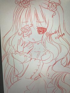 Rating: Safe Score: 0 Tags: 1girl dress hair_ornament image kirakishou long_hair microphone monochrome solo traditional_media User: admin