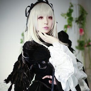 Rating: Safe Score: 0 Tags: 1girl bangs black_dress blurry blurry_background depth_of_field dress gothic_lolita hairband lips lolita_fashion long_hair long_sleeves looking_at_viewer photo red_eyes solo suigintou upper_body white_hair User: admin