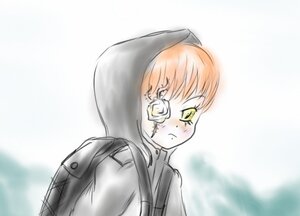 Rating: Safe Score: 0 Tags: 1girl bandaid bangs eyebrows_visible_through_hair hood image kirakishou looking_at_viewer solo upper_body yellow_eyes User: admin