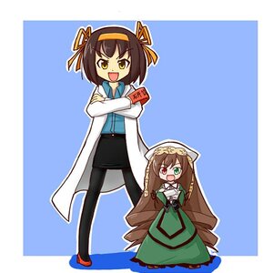 Rating: Safe Score: 0 Tags: 2girls brown_hair chibi crossed_arms crossover dress green_eyes heterochromia image long_hair multiple_girls open_mouth pantyhose short_hair solo suiseiseki suzumiya_haruhi yellow_eyes User: admin