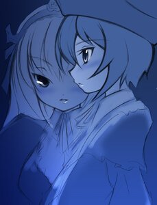 Rating: Safe Score: 0 Tags: 2girls blue_theme blush image monochrome multiple_girls pair short_hair souseiseki suigintou upper_body yuri User: admin