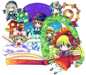 Rating: Safe Score: 0 Tags: 6+girls blonde_hair blue_eyes bonnet bow brown_hair chibi dress drill_hair flower frills hat heterochromia hina_ichigo image long_hair multiple multiple_girls pink_bow red_eyes ringlets rose shinku souseiseki suigintou suiseiseki tagme wings User: admin