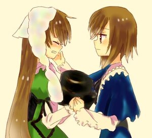 Rating: Safe Score: 0 Tags: 2girls animal_ears apron blush brown_hair closed_eyes dress image long_hair long_sleeves multiple_girls pair short_hair smile souseiseki suiseiseki tears very_long_hair yuri User: admin
