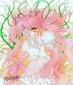 Rating: Safe Score: 0 Tags: 1girl flower frills gradient_hair hair_flower hair_ornament image kirakishou long_hair pink_hair plant rose solo thorns very_long_hair vines yellow_eyes User: admin