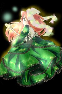 Rating: Safe Score: 0 Tags: 1girl black_background dress frills image long_hair long_sleeves profile red_hair solo suiseiseki User: admin