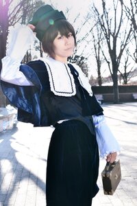 Rating: Safe Score: 0 Tags: 1boy bag bare_tree black_eyes black_hair capelet hat holding_bag long_sleeves looking_at_viewer outdoors snow snowing solo souseiseki tree winter User: admin