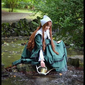 Rating: Safe Score: 0 Tags: 1girl blue_dress brown_hair day dress forest lake long_hair long_sleeves nature outdoors solo suiseiseki tree very_long_hair water User: admin