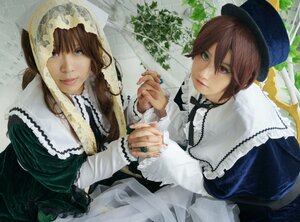 Rating: Safe Score: 0 Tags: 2girls 3d blue_eyes brown_hair dress green_eyes hat heterochromia holding_hands lips long_hair long_sleeves looking_at_viewer multiple_cosplay multiple_girls nail_polish siblings sisters smile souseiseki suiseiseki tagme twins User: admin