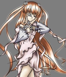 Rating: Safe Score: 0 Tags: 1girl blonde_hair dress eyepatch flower frills full_body hair_ornament image joints kirakishou long_hair rose solo transparent_background very_long_hair vines white_dress wide_sleeves User: admin