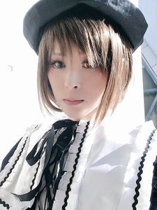 Rating: Safe Score: 0 Tags: 1girl bangs beret black_ribbon blonde_hair blue_eyes closed_mouth frills hat lips looking_at_viewer ribbon short_hair smile solo souseiseki striped User: admin