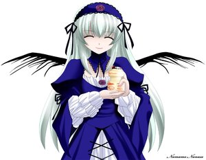 Rating: Safe Score: 0 Tags: 1girl bangs closed_eyes cup detached_collar dress frills hairband image long_hair long_sleeves namamo_nanase rose rozen_maiden silver_hair simple_background smile solo suigintou very_long_hair white_background wings yakult User: admin