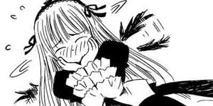 Rating: Safe Score: 0 Tags: 1girl black_wings blush closed_eyes dress flying_sweatdrops frills greyscale hairband image long_hair long_sleeves monochrome simple_background solo suigintou upper_body white_background wings User: admin