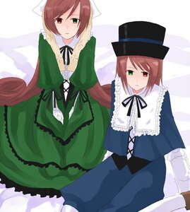 Rating: Safe Score: 0 Tags: 2girls blue_dress brown_hair dress frills green_dress green_eyes hat head_scarf heterochromia image long_hair long_sleeves looking_at_viewer multiple_girls pair red_eyes short_hair siblings sisters souseiseki suiseiseki top_hat twins very_long_hair User: admin