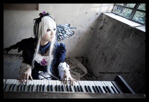 Rating: Safe Score: 0 Tags: 1girl bass_guitar bow_(instrument) dress electric_guitar flower guitar hair_ornament instrument keyboard_(instrument) letterboxed long_hair music nail_polish piano playing_instrument plectrum rose sheet_music silver_hair solo suigintou violin white_hair User: admin