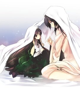Rating: Safe Score: 0 Tags: 2girls akemi_homura black_hair blanket braid dress image kakizaki_megu long_hair multiple_girls solo suiseiseki under_covers veil very_long_hair yuri User: admin