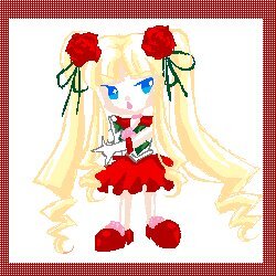 Rating: Safe Score: 0 Tags: 1girl blonde_hair blue_eyes dress flower full_body hair_ornament halftone halftone_background image long_hair long_sleeves pantyhose polka_dot polka_dot_background red_dress shinku solo striped very_long_hair User: admin
