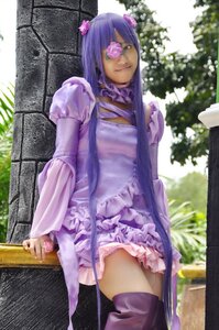 Rating: Safe Score: 0 Tags: 1girl barasuishou bdsm bondage boots bound dress flower hair_flower hair_ornament long_hair purple_hair solo thigh_boots thighhighs User: admin