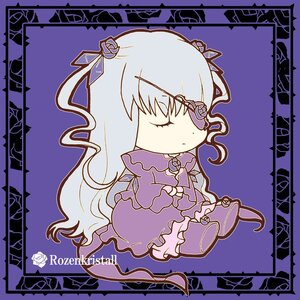 Rating: Safe Score: 0 Tags: 1girl barasuishou chibi dress flower frills image long_hair long_sleeves purple_background purple_dress purple_rose ribbon rose solo suigintou wings User: admin