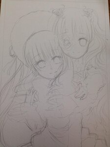 Rating: Safe Score: 0 Tags: 2girls akemi_homura dress hat hug hug_from_behind image kaname_madoka kirakishou long_hair looking_at_viewer monochrome multiple_girls pair shinku simple_background sketch smile traditional_media ultimate_madoka User: admin