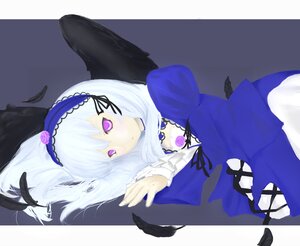 Rating: Safe Score: 0 Tags: 1girl bird black_feathers black_wings dress feathered_wings feathers flower frills hairband image lolita_hairband long_hair long_sleeves purple_eyes ribbon silver_hair solo suigintou wings User: admin