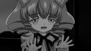 Rating: Safe Score: 0 Tags: 1girl against_glass bow drill_hair eyebrows_visible_through_hair greyscale hair_bow hinaichigo image monochrome open_mouth solo tears User: admin