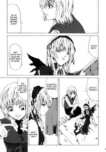 Rating: Safe Score: 0 Tags: 2girls blush comic doujinshi doujinshi_#12 dress english_text greyscale image monochrome multiple multiple_girls short_hair sitting smile User: admin