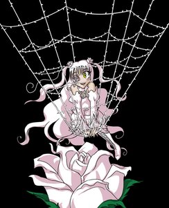 Rating: Safe Score: 0 Tags: 1girl flower hair_flower image kirakishou long_hair monster_girl pink_hair plant smile solo thorns twintails vines yellow_eyes User: admin