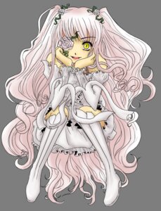 Rating: Safe Score: 0 Tags: 1girl boots dress eyepatch flower frills image kirakishou long_hair pink_hair rose sitting solo thigh_boots thighhighs very_long_hair vines yellow_eyes User: admin