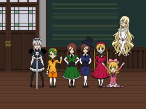 Rating: Safe Score: 0 Tags: 6+girls blonde_hair blue_eyes bow brown_hair dress glasses green_eyes green_hair hat hina_ichigo image kanaria long_hair multiple multiple_girls pantyhose school_uniform shinku short_hair skirt smile souseiseki suiseiseki tagme thighhighs User: admin