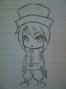 Rating: Safe Score: 0 Tags: 1girl :o bangs boots capelet chibi eyebrows_visible_through_hair full_body hair_between_eyes hat holding image long_sleeves looking_at_viewer monochrome photo solo souseiseki standing User: admin